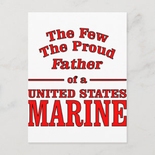 Den Stolte Fadern Till En United States Marine Vykort