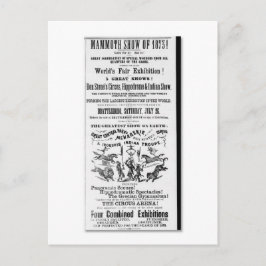 Den Stones cirkus, menagerie och indisk show ad Vykort