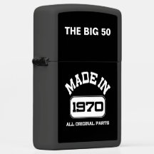 DEN STORA 50-ÅRSDAGEN ZIPPO Tändare 1970