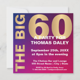 DEN STORA 60 BIRTHDAY-INBJUDAN INBJUDNINGAR