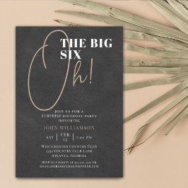 Den stora 60:e överraskningen, svart läderfödelsed inbjudningar