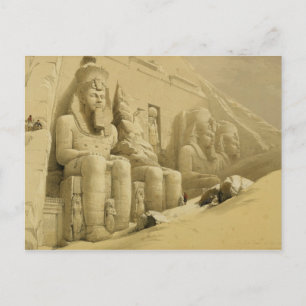 Den stora Abu Simbel-templet, Nubien, från "Egypte Vykort