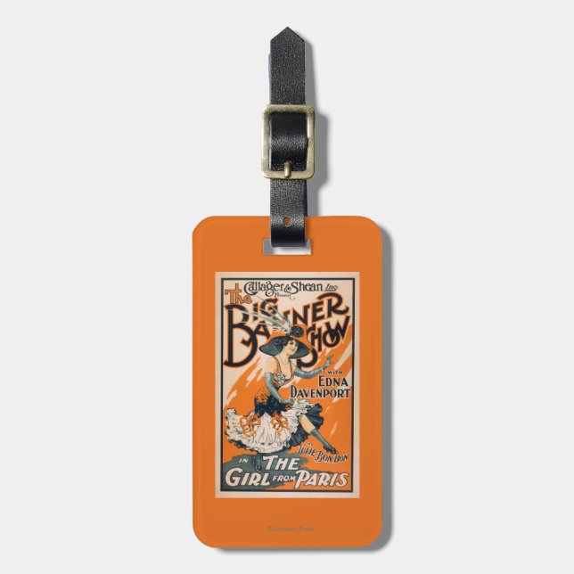 Den stora banershowen "flickan från Paris ", Bagagebricka (Vertikal Framsida)
