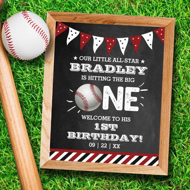 Den stora | Baseboll 1:a födelsedag Poster (Skapare uppladdad)