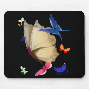 Den stora beige fjärilen Mousepad Musmatta