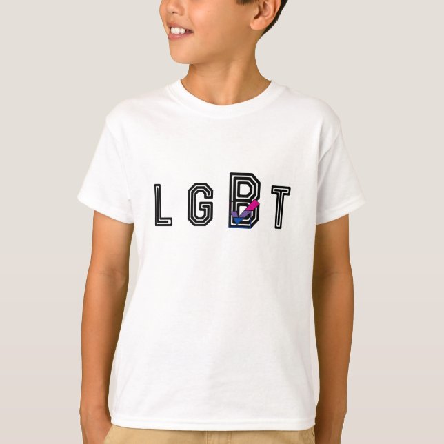 Den stora bisexuella synlighetsskjortan för B LGBT Tee (Framsida)