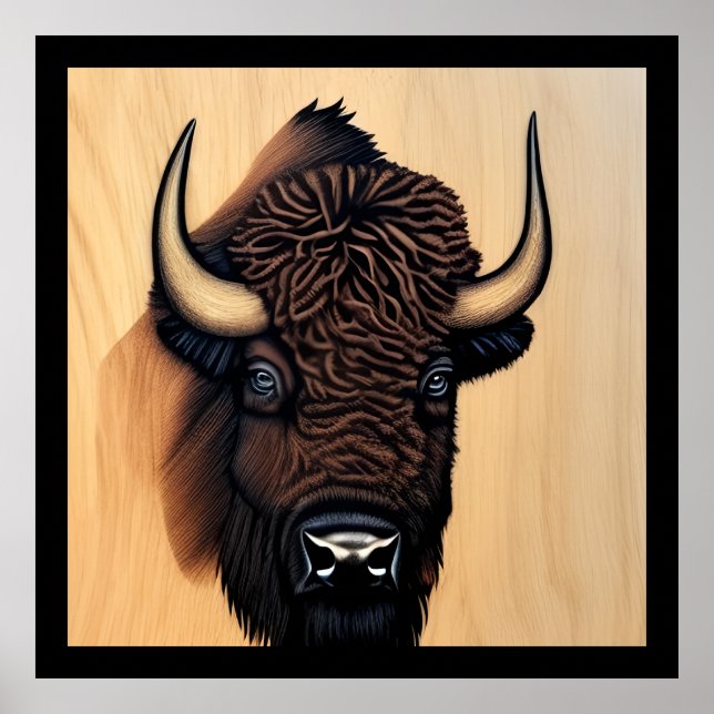 Den stora bison - en symbol för makt och frihet poster (Framsidan)