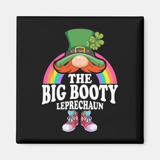 Den stora Bootyn Leprechaun St patricks day Costum Magnet (Framsidan)