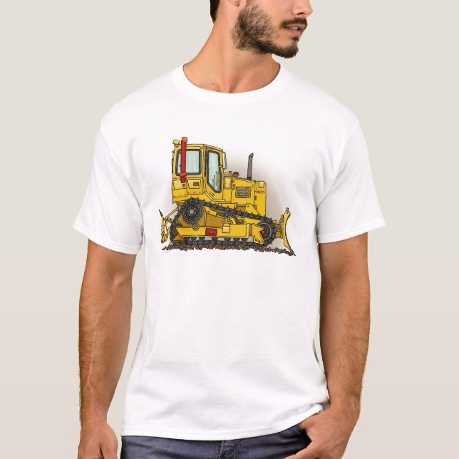 Den stora Bulldozerdozeren bemannar T-tröja T-shirt (Framsida)