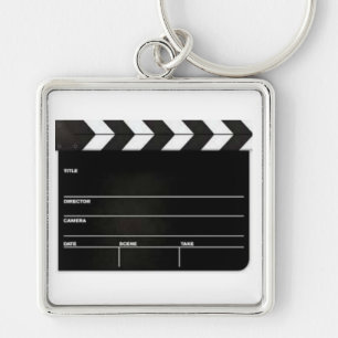 Den stora clapBoarden filmar kritiserar Keychain Fyrkantig Silverfärgad Nyckelring