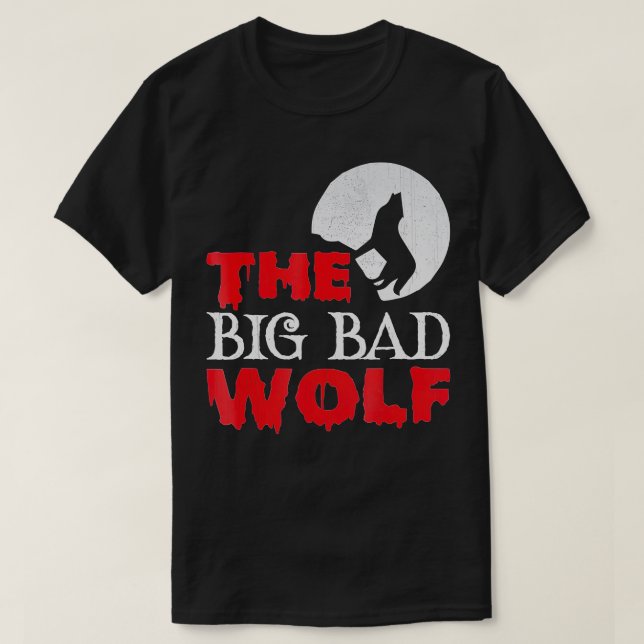 Den stora dåliga Vargen Halloween Costume Funny Cu T Shirt (Design framsida)