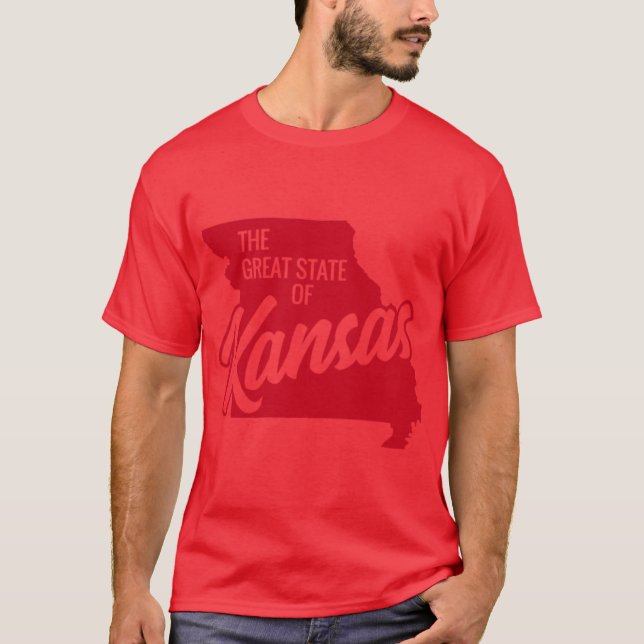 Den Stora Delstaten Kansas 1 T Shirt (Framsida)