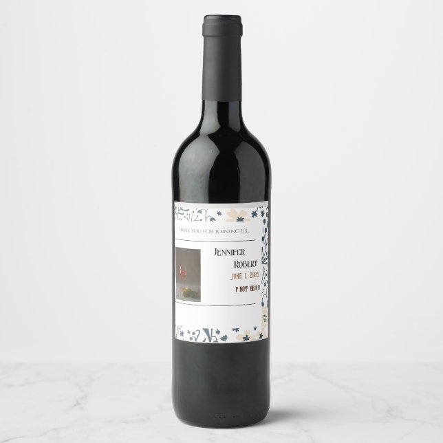 Den stora Easy Bröllop Vin-etiketten Vinflaska Etikett (Framsida)
