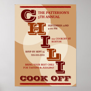 Den stora, feta Chili Cook Poster