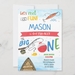 Den stora fiskevatten 1:a födelsedagsinbjudan inbjudningar