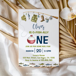 Den stora fiskevatten 1:a födelsedagsinbjudan inbjudningar