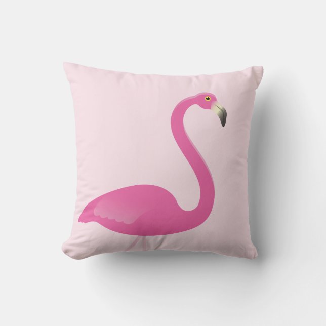 Den stora flamingoen på rodna rosa utomhus- kudder utomhuskudde (Framsida)