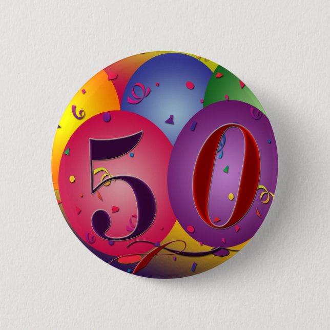 Den stora födelsedagen 50 knäppas knapp (Framsida)