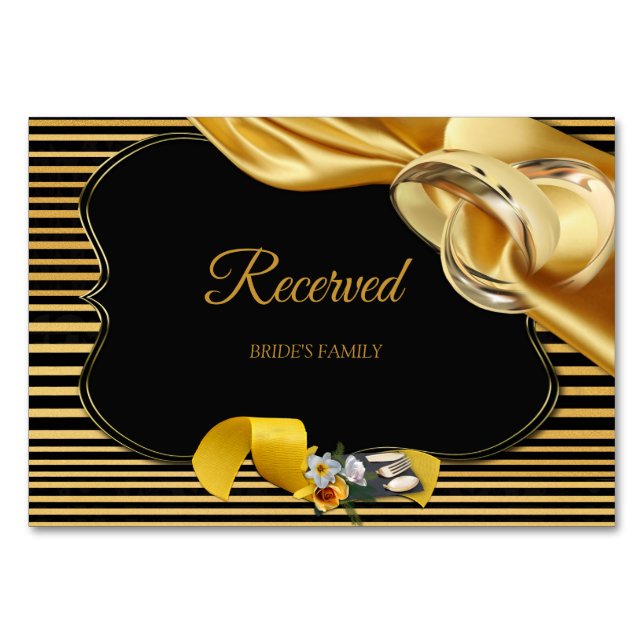 Den stora Gatsby-bröllopsreservationskort Bordsnummer (Framsidan)