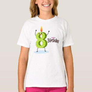 Den stora Grönten nummer 8 med Grattis på födelsed T Shirt