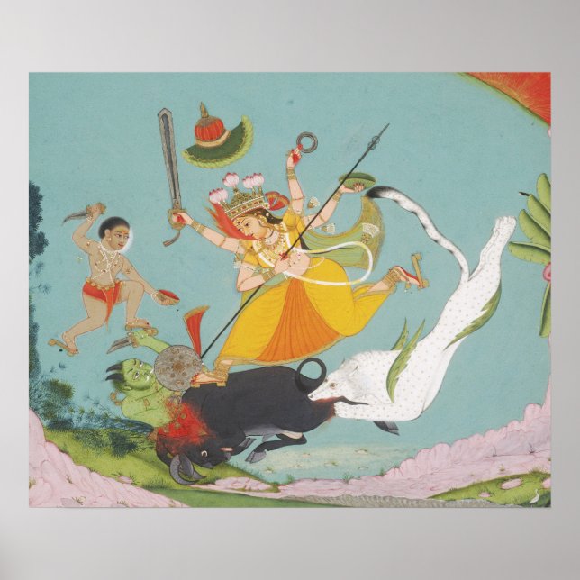 Den stora gudinnan Durga dödar buffeldemonen Poster (Framsidan)