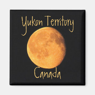 Den stora gula månen; Yukon territorium, Kanada Magnet