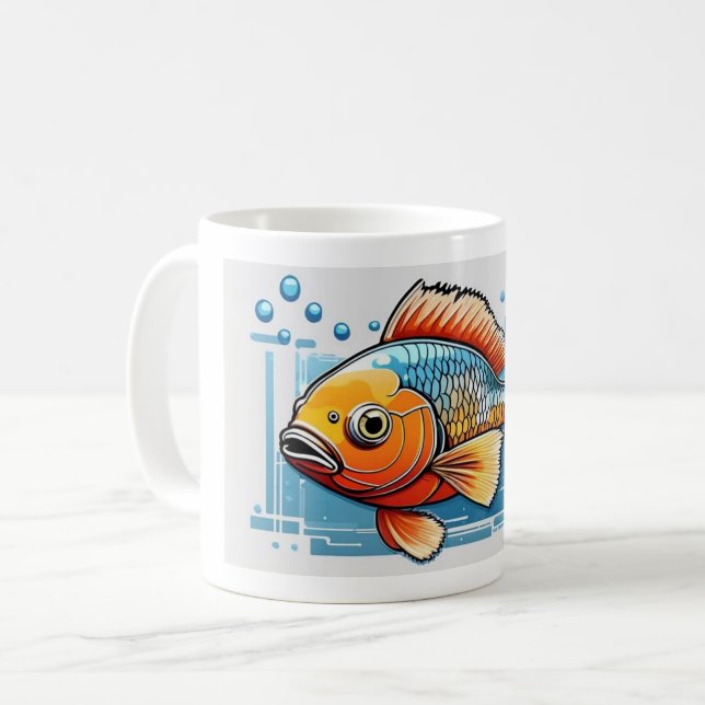 Den stora guldfisken kaffemugg (Framsida vänster)