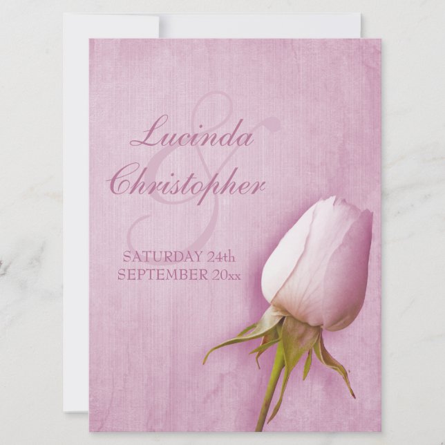 Den stora inbjudan till lila ro bud lilac bröllop (Framsida)