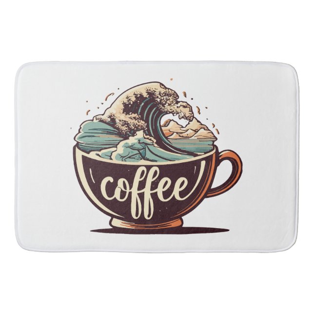 Den Stora Kaffe-Vågen Badrumsmatta (Framsidan)
