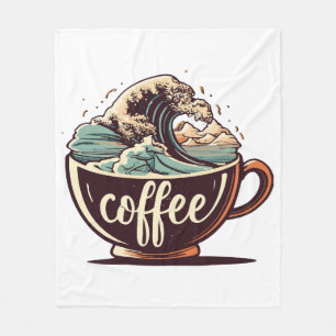 Den Stora Kaffe-Vågen Fleecefilt