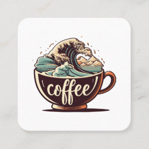 Den Stora Kaffe-Vågen Fyrkantigt Visitkort