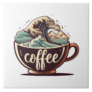 Den Stora Kaffe-Vågen Kakelplatta