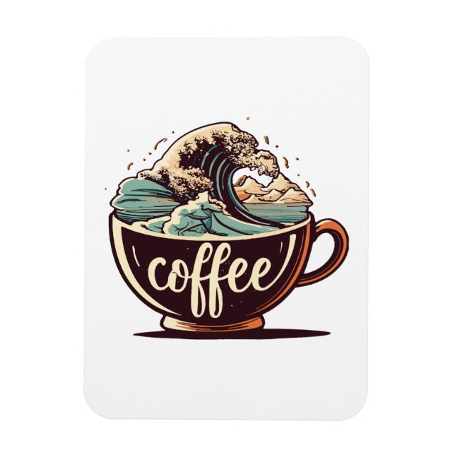 Den Stora Kaffe-Vågen Magnet (Vertikal)