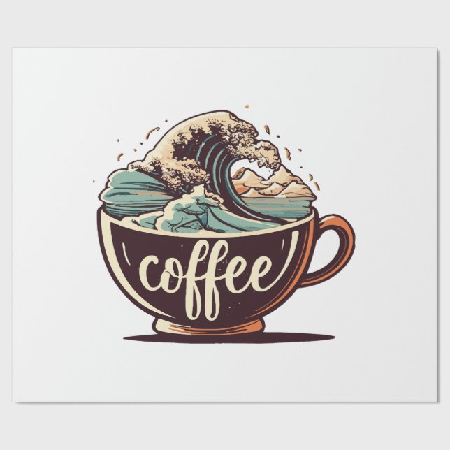 Den Stora Kaffe-Vågen Presentpapper (Platt)
