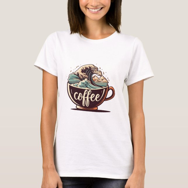 Den Stora Kaffe-Vågen T Shirt (Framsida)