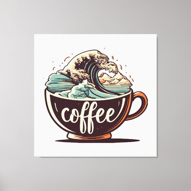 Den Stora Kaffevågen Canvastryck (Framsida)