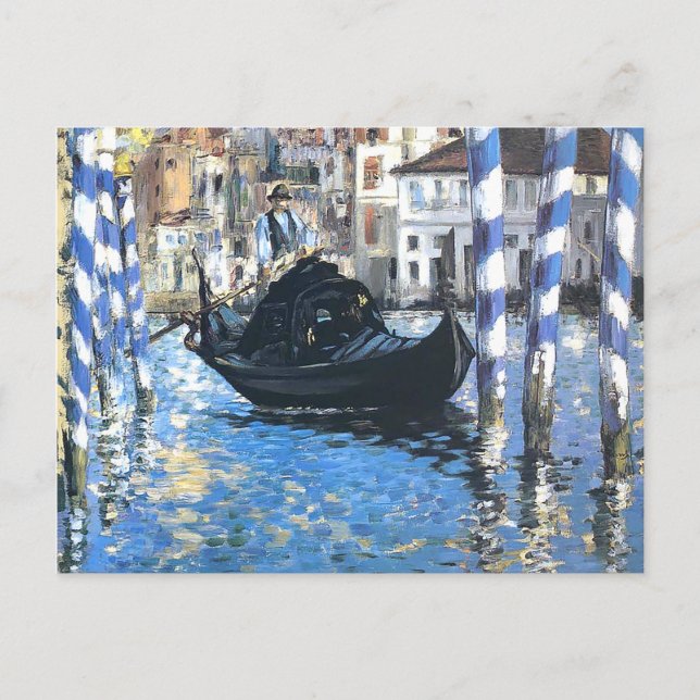 Den stora kanalen i Venedig Edouard Manet Vykort (Framsida)