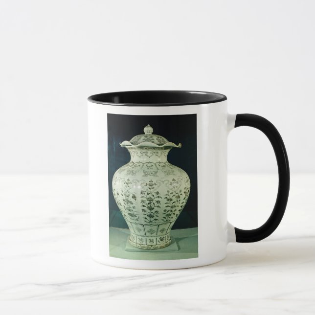 Den stora "Kuoan" vasen dekorerade med blåa Mugg (Höger)