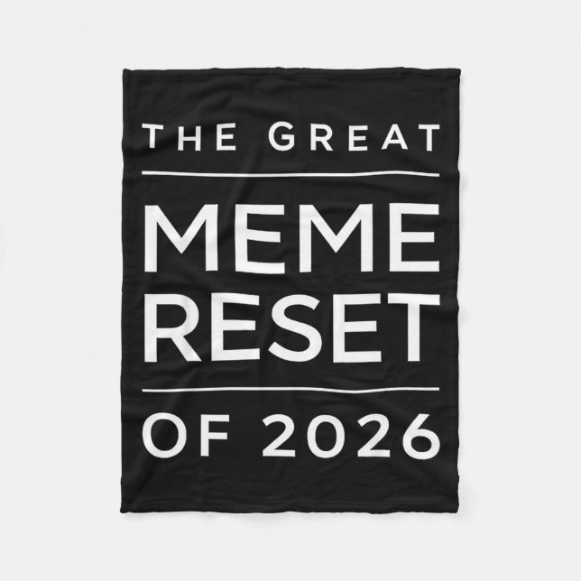 Den stora meme-återställningen 2026 roliga interne fleecefilt (Framsidan)