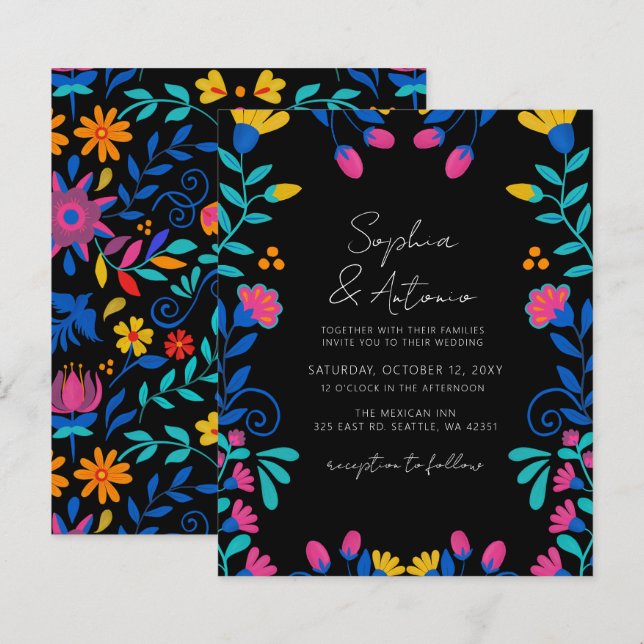 Den stora mexikanska Blommigten Fiesta Bröllop (Fram/baksida)