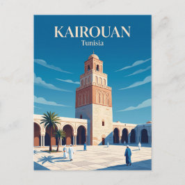Den stora moskén i Kairouan Tunisien Vykort