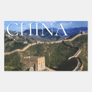 Den stora muren Jinshanling, Kina Rektangulärt Klistermärke