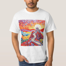 Den stora muren vid solnedgång t shirt