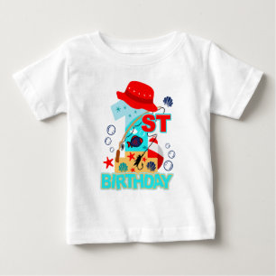 Den stora O-fish-ally One Första födelsedag T Shirt