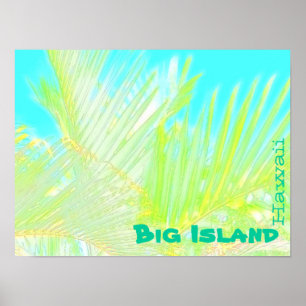 Den stora ön Hawaii handflatan-fronten poster