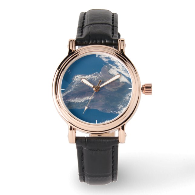 Den stora ön Hawaii och dess berg Armbandsur (Framsida)