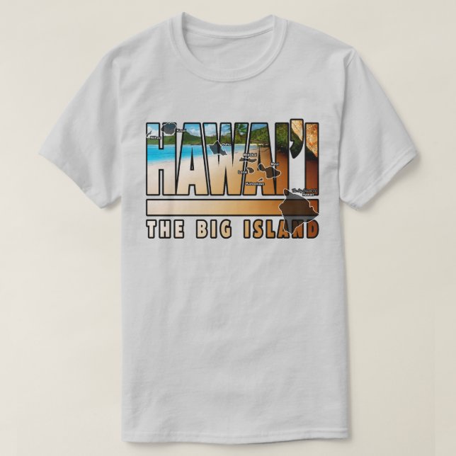 Den stora ön Hawaii T Shirt (Design framsida)