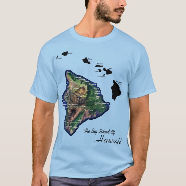 Den stora ön Hawaii T Shirt (Framsida)