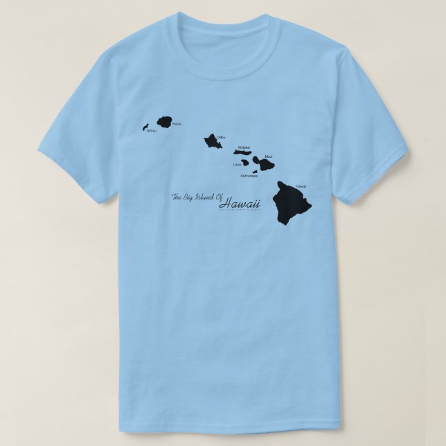 Den stora ön Hawaii T Shirt (Design framsida)