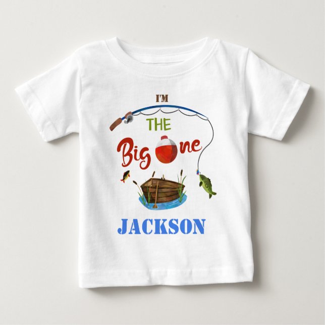 Den stora One baby t-shirt Boy-fiskaren (Framsida)
